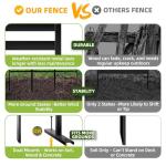 ArdeFentium 46.4" H X 47.3" W Metal Privacy Screen Outdoor - 10 Panels Freestanding Privacy Fence Panels with Stakes - Decorative Garden Air Conditioner Trash Can Pool Equipment for Backyard Patio