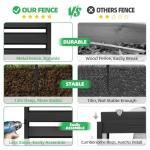 60" H x 38" W Air Conditioner Fence Screen Trash Can Privacy Fence Panels for Outside Unit, Pool Eequipment Enclosure, No Dig Backyard Fencing (Black)
