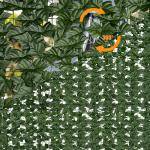 DOPGIB Artificial Ivy Privacy Fence Roll Screen,128" by 72" (64 SQFT) UV-Anti Faux Hedge Fence and Fake Ivy Vine Leaf Wall Panels for Indoor&Outdoor Green Backdrop, Garden Greenery Decor