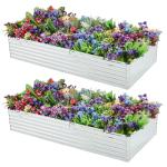 2 Pack Galvanized Raised Garden Beds Kit
