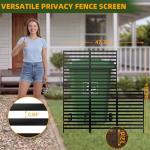 ArdeFentium 46.4" H X 47.3" W Metal Privacy Screen Outdoor - 10 Panels Freestanding Privacy Fence Panels with Stakes - Decorative Garden Air Conditioner Trash Can Pool Equipment for Backyard Patio