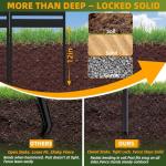 ArdeFentium Metal Privacy Screen Outdoor - 60" H X 36" W Freestanding Privacy Fence Panels with Stakes - Decorative Garden Air Conditioner Trash Can Pool Equipment Enclosure for Backyard Patio Wall