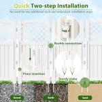 Devoko Outdoor Privacy Fence, 4 Fence Panels Privacy Screen Panels for Outside and Yard, Resin Air Conditioner Lattice Fence for Trash Can (White)