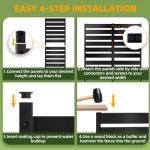 ArdeFentium Metal Privacy Screen Outdoor - 60" H X 36" W Freestanding Privacy Fence Panels with Stakes - Decorative Garden Air Conditioner Trash Can Pool Equipment Enclosure for Backyard Patio Wall