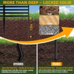 ArdeFentium 46.4" H X 47.3" W Metal Privacy Screen Outdoor - 10 Panels Freestanding Privacy Fence Panels with Stakes - Decorative Garden Air Conditioner Trash Can Pool Equipment for Backyard Patio