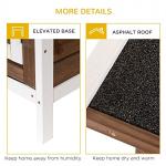 PawHut 54" 2-Story Large Rabbit Hutch Bunny Cage Wooden Pet House Small Animal Habitat with Lockable Doors, No Leak Tray and Waterproof Roof for Rabbits, Chickens, Ducks, Outdoor/Indoor Brown