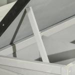 PawHut Elevated Wooden Rabbit Hutch, Indoor/Outdoor Bunny Cage with Hinged Asphalt Roof and Removable Tray for Guinea Pig, Gray