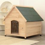 ScienGarden Solid Wood Dog House Comfortable Outdoor Shelter for Medium-Sized and Smaller Dog Sturdy, Durable and Easy to Clean,Can DIY,33.5’’D×30.7’’W×32.3’’H