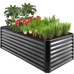 Outdoor Metal Raised Garden Bed for Vegetables & Herbs
