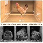 80" Chicken Coop, Outdoor Chicken House for 3-4 Chickens, Wooden Hen House with Run, Nesting Box, Chicken Cage, Ramp, Pull Out Tray, Rabbit Hutch for Small Animals (80.7" x 44.5" x 26", 1 Pack)