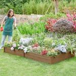 Yaheetech 8x4ft Wooden Raised Garden Bed Planter