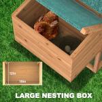 80" Chicken Coop, Outdoor Chicken House for 3-4 Chickens, Wooden Hen House with Run, Nesting Box, Chicken Cage, Ramp, Pull Out Tray, Rabbit Hutch for Small Animals (80.7" x 44.5" x 26", 1 Pack)