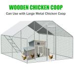 Chicken Coop, 58" Wooden Chicken Coop with 2 Sides Large Nesting Boxes for 4-6 Chickens, Poultry Hutch Rabbit Cage with No-Slip Ramp & Pull-Out Tray for Outdoor Farm Yard (Dark Grey)