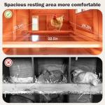 Large Wooden Chicken Coop for 4-6 Chickens, Secure Outdoor Hen House with Enclosed Run, Weather-Resistant Roof, Easy-Clean Slide-Out Tray & Nesting Boxes (Includes 2 Training Eggs)