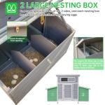 Chicken Coop, 58" Wooden Chicken Coop with 2 Sides Large Nesting Boxes for 4-6 Chickens, Poultry Hutch Rabbit Cage with No-Slip Ramp & Pull-Out Tray for Outdoor Farm Yard (Dark Grey)