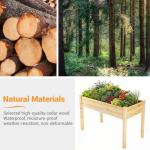 DUMOS 48x24 Wood Raised Garden Bed with Legs