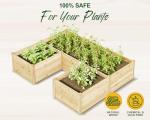 Amerlife U-Shaped Wooden Raised Garden Bed Planter