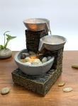 Nature's Mark 6" H Cascading Bowl and Brick LED Fountain (Adapter Included Free)