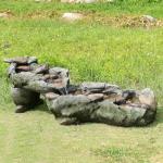 Teamson Home Riverstone Cascade Water Fountain Outdoor–LED Light with Adjustable Flow & Electric Pump, Gray