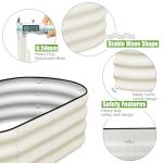 Galvanized Oval Raised Garden Bed Planter - 2 Pcs