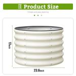 SnugNiture Round Galvanized Raised Garden Bed Set