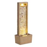 Teamson Home Coastal Seashells Design Outdoor Water Fountain–Warm Glow Lighting with Steady Flow & Electric Pump, Brown