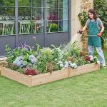Yaheetech 8x4ft Divisible Wooden Raised Garden Bed