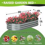 Foxlang Galvanized Oval Raised Garden Bed Kit