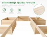 AMERLIFE 12x12 Wooden Raised Garden Bed Planter