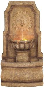 Sun Villa 37" High Large Italian Outdoor Decor Faux Stone Floor Fountain with Light LED Standing Waterfall Tiered Cascading Water Feature for Outside Garden Patio Yard Backyard Porch - John Timberland