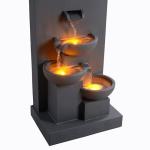 Teamson Home Outdoor 29" Planter 3 Tier Cascading Bowl Fountain Gray