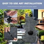 Grepatio Outdoor Water Fountain 5 Tier Cascading Rock Waterfalls Fountains with 4 LED Lights and Pump Indoor/Outdoor Modern Floor Standing Garden Water Fountain for Yard, Patio, House Decor