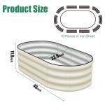 Galvanized Oval Raised Garden Bed Planter - 2 Pcs