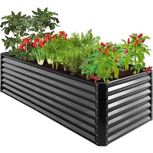 Outdoor Metal Raised Garden Bed for Vegetables & Herbs