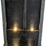 SunJet 4-Tier Modern Cascading Indoor/Outdoor Fountains and Waterfalls with LED Lights - 50.7" High Larger Water Fountain for Garden, Patio, Yard, and Deck Decor - Relaxing Water Fountain Outdoor