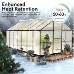 Large Walk-in Greenhouse with Thermometer for Plants