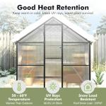 Compact Walk-In Greenhouse with Thermometer and Durability