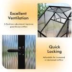 Compact Walk-In Greenhouse with Thermometer and Durability