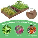 Yaheetech 8x4ft Wooden Raised Garden Bed Planter