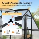 Compact Walk-In Greenhouse with Thermometer and Durability