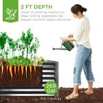 Outdoor Metal Raised Garden Bed for Vegetables & Herbs