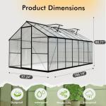 Large Walk-in Greenhouse with Thermometer for Plants