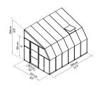 Palram Canopia Rion 8x12 Ft. Lean-To Greenhouse