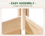 Amerlife U-Shaped Wooden Raised Garden Bed Planter