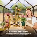 Small Greenhouse with Hygrometer and Vented Roof