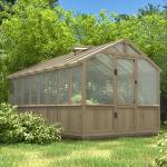Mupater 8x16 FT Heavy Duty Wooden Greenhouse