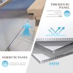 Mupater 8x16 FT Heavy Duty Wooden Greenhouse