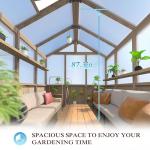 Mupater 8x16 FT Heavy Duty Wooden Greenhouse