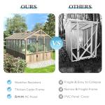 Mupater 8x16 FT Heavy Duty Wooden Greenhouse