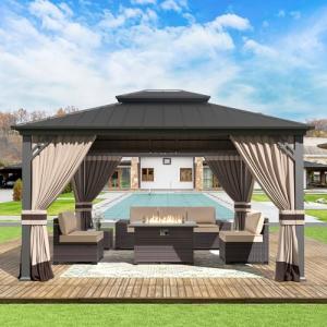 Gotland 12' x 14' Hardtop Garden Gazebo